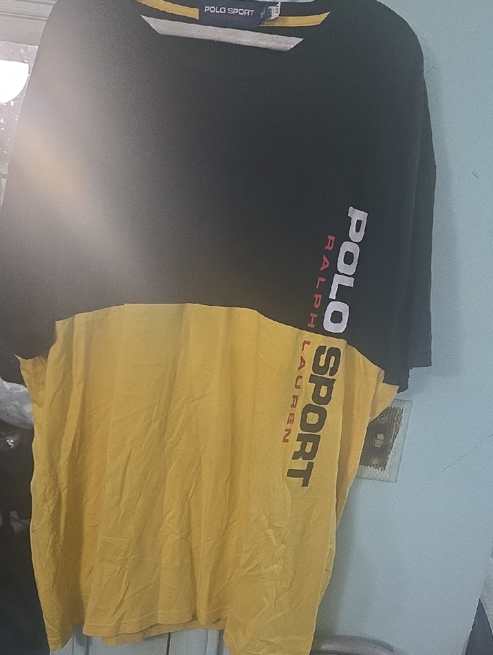 Polo by Ralph Lauren Polo Sport Black and Yellow Short Sleeve Tee